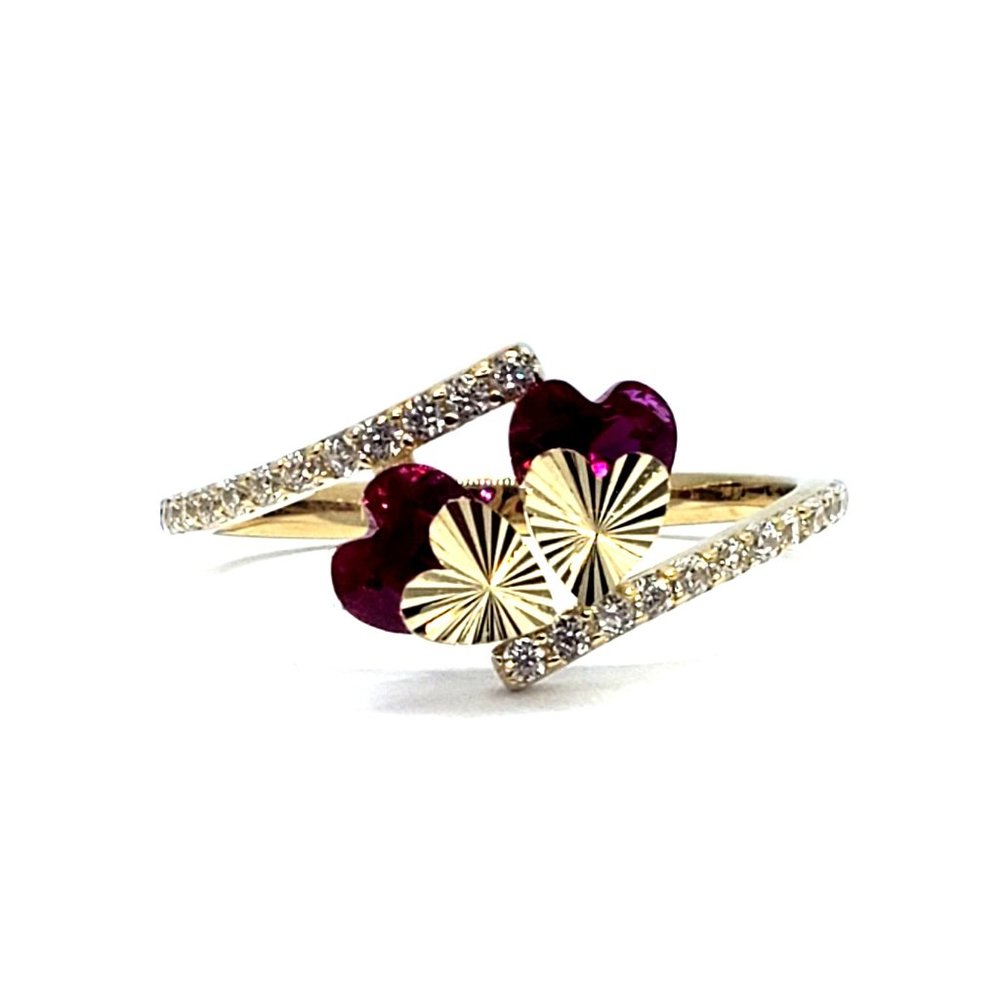 Women's Ring 14k REAL GOLD  Heart size 8